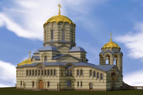 Проектное решение храмового комплекса в 10 микрорайоне. Изображение с сайта 200hramov.ru