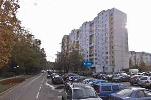 Местный проезд в районе места ДТП. Фрагмент панорамы с сервиса Атлас Москвы