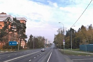 Панфиловский проспект в районе места ДТП. Фрагмент панорамы с сервиса Атлас Москвы