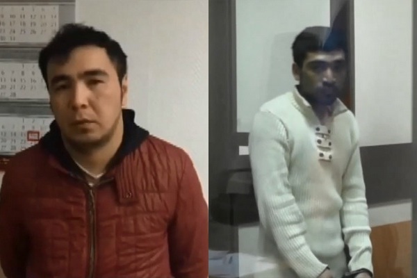 Задержанные мужчины. Кадр из оперативного видео МВД