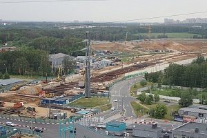 Северная площадка и депо строящейся станции метро «Пятницкое шоссе»