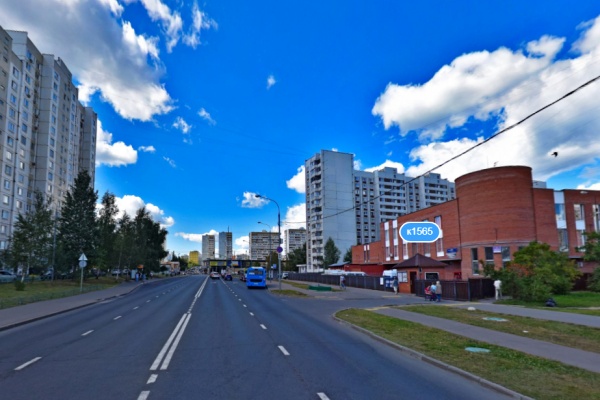 Место ДТП напротив ОВД Крюково. Фрагмент панорамы с сервиса Яндекс.Карты