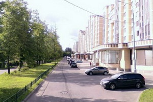 Местный проезд у корпуса 128. Фрагмент панорамы с сервиса Атлас Москвы