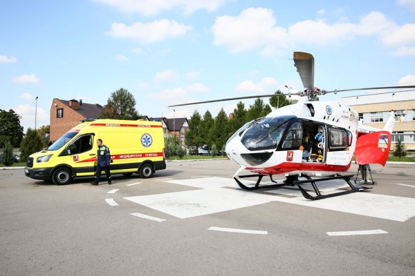 Вертолетная площадка в Тушинской больнице. Фото пресс-службы департамента ГОЧПиПБ