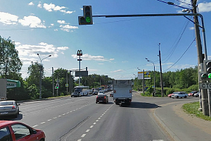 Светофор на 41-м километре Ленинградского шоссе. Скриншот с сервиса maps.ya.ru