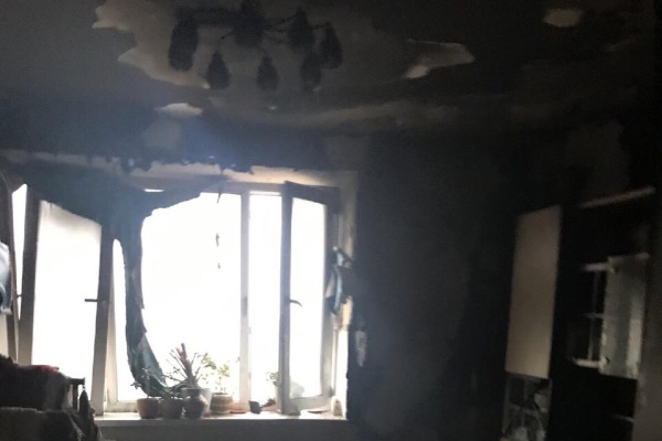 Последствия пожара в корпусе 313. Фото с личной страницы Алены Кочетовой в соцсети «ВКонтакте»