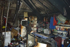 Последствия пожара в магазине «Стоп-цена». Фото: МЧС Зеленограда