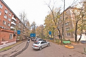 «Хрущевки» в 19 микрорайоне. Фрагмент панорамы с сервиса Атлас Москвы