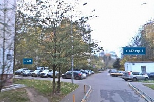 Местный проезд у корпуса 442. Фрагмент панорамы с сервиса Атлас Москвы