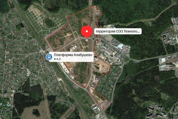 Промзона Алабушево. Изображение со спутника сервиса Яндекс.Карты