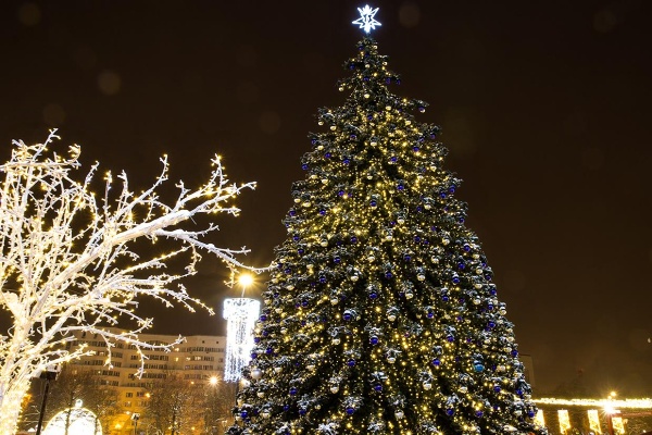 17-метровая елка на площади Юности. Январь 2018 года. Архивное фото «Зеленоград24»