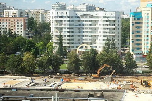 Реконструкция площади Юности по состоянию на 17 августа. Фото из Instagram Екатерины Бондаренко