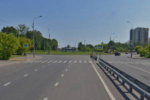 Георгиевский проспект в районе одноименной автобусной остановки. Фрагмент панорамы с сервиса Яндекс.Карты