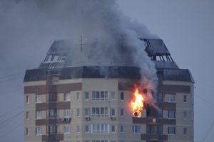 Пожар в корпусе 320. Фото: Леся Мазур