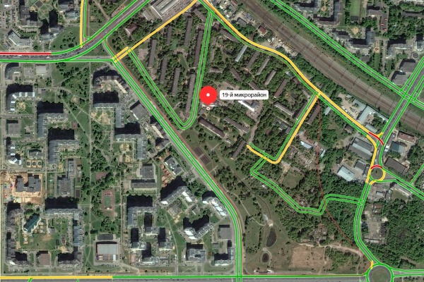 19 микрорайон. Изображение со спутника с сервиса Яндекс.Карты