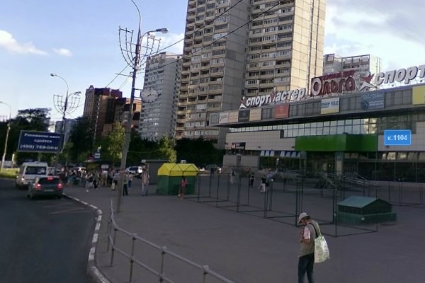 Место ДТП. Фрагмент панорамы с сервиса Атлас Москвы