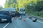 Мотоциклист врезался в «скорую помощь» на Пятницком шоссе