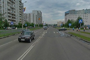 Пешеходный переход напротив корпуса 1539. Скриншот с сервиса maps.ya.ru