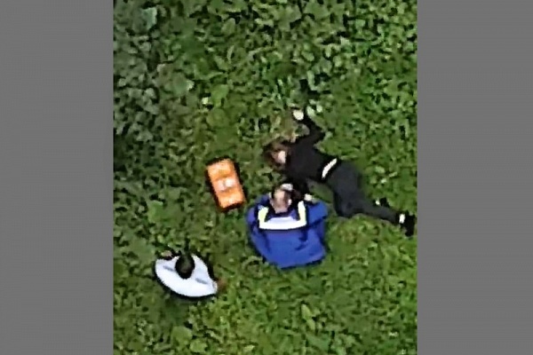 Кадр из видео очевидца