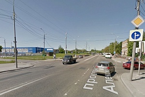 Перекресток проспекта Генерала Алексеева и 2-го Западного проезда. Фрагмент панорамы с сервиса Google Maps