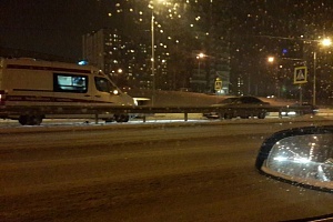 Пешеходный переход напротив ЛД «Зеленоградский». Фото с места ДТП: Равиль Киримов