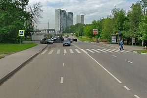 Пешеходный переход на улице Гоголя. Скриншот с сервиса maps.ya.ru