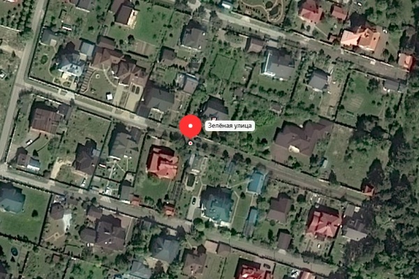 Зеленая улица в деревне Благовещенка. Изображение со спутника сервиса Яндекс.Карты