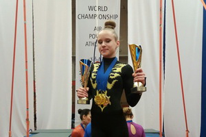 Ирина Макушина на чемпионате мира по воздушно-силовой атлетике. Фото предоставлено администрацией школы Polerina