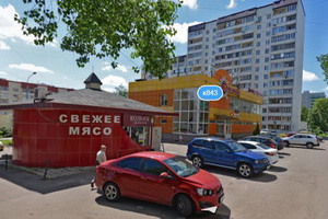 Гастрономический павильон у корпуса 843. Фрагмент панорамы с сервиса Яндекс.Карты