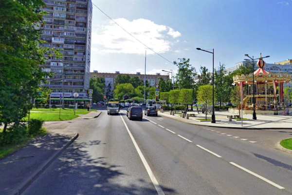 Место ДТП. Фрагмент панорамы с сервиса Яндекс.Карты