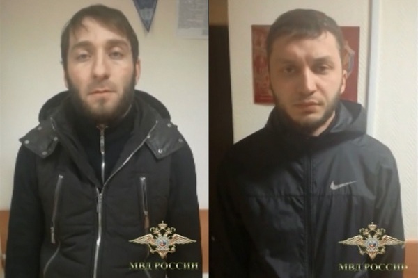 Задержанные злоумышленники. Кадр из оперативного видео МВД