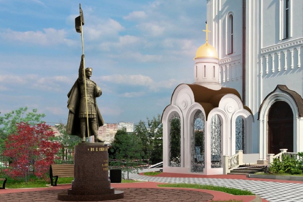 Эскиз памятника Александру Невскому из архива храма