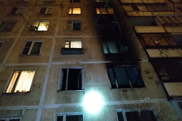 Последствия пожара в корпусе 200Г. Фото пресс-службы МЧС Зеленограда