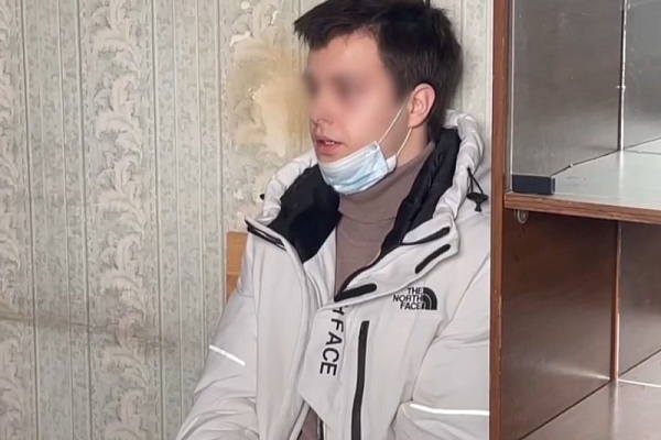 Один из задержанных участников группы. Кадр из видео ГУ МВД по Московской области