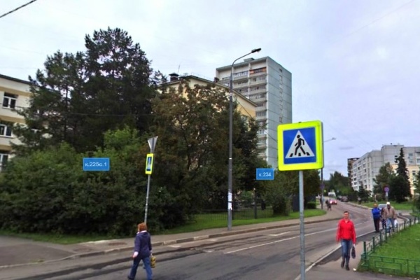 Проезд 4914 во 2 микрорайоне. Фрагмент панорамы с сервиса Атлас Москвы