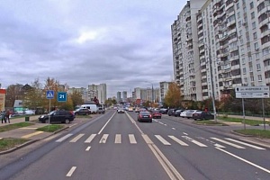 Панфиловский проспект в районе места ДТП. Фрагмент панорамы с сервиса Атлас Москвы