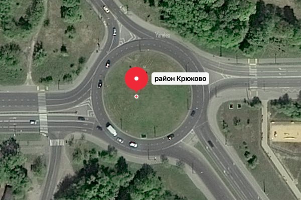 Круговой перекресток возле 23 микрорайона. Изображение со спутника сервиса Яндекс.Карты