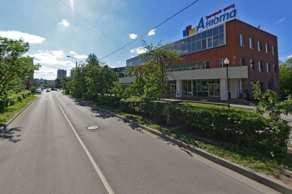 Яблоневая аллея около ТЦ «Анюта». Фрагмент панорамы с сервиса Яндекс.Карты