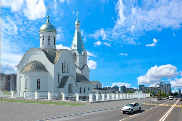 Будущий храм в 16 микрорайоне. Проектное решение с сайта arhangelhram.ru
