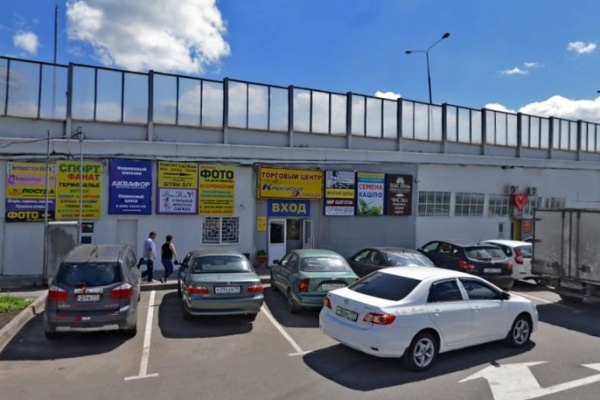 Торговые центр на Крюковской эстакаде. Фрагмент панорамы с сервиса Яндекс.Карты 
