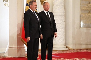 Глава «Микрона» Геннадий Красников и президент России Владимир Путин. Фото: rg.ru