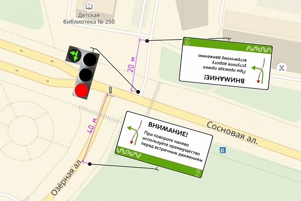 Будущая схема проезда на пересечении Сосновой и Озерной аллей. Изображение с сайта prokem9.livejournal.com