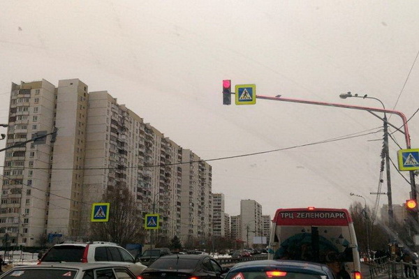 Светофор с дополнительной подсветкой на улице Логвиненко. Фото с сайта zelao.ru