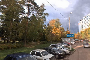 Лесопарк у корпуса 921. Фрагмент панорамы с сервиса Атлас Москвы