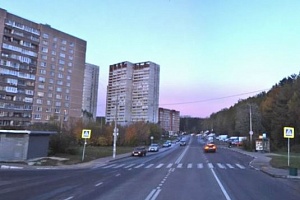Филаретовская улица в районе места ДТП. Фрагмент панорамы с сервиса Атлас Москвы