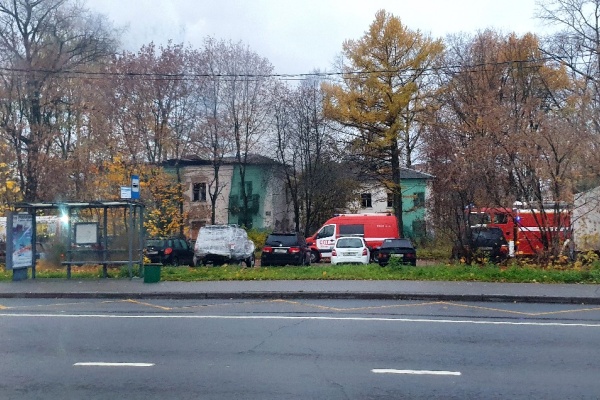 Тушение пожара на улице Панфилова. Фото очевидца