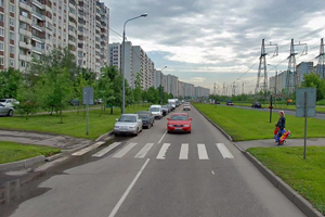 Нерегулируемый пешеходный переход напротив корпуса 1509. Скриншот с сервиса maps.ya.ru 