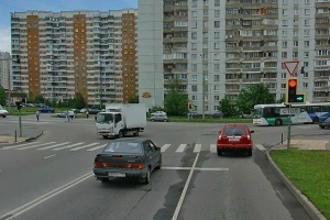 Пешеходные переходы у корпуса 1459. Скриншот с сервиса maps.ya.ru