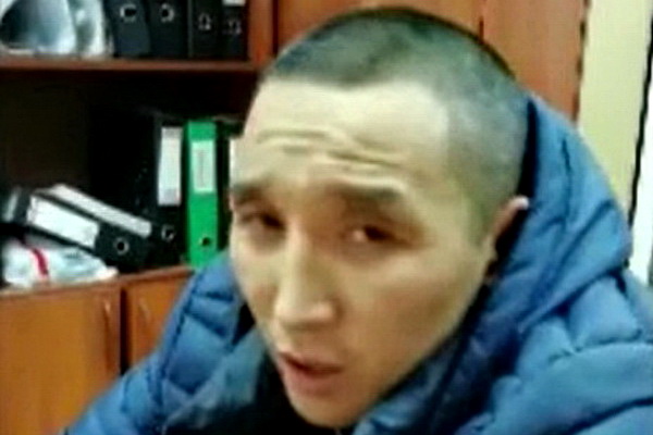Задержанный мужчина. Кадр из видео УВД Зеленограда