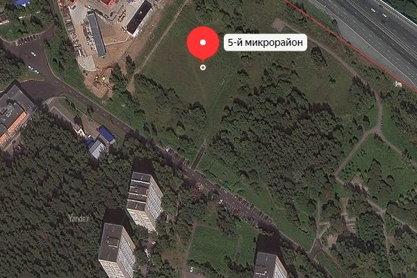 Предполагаемое место нового стадиона. Изображение со спутника сервиса Яндекс.Карты